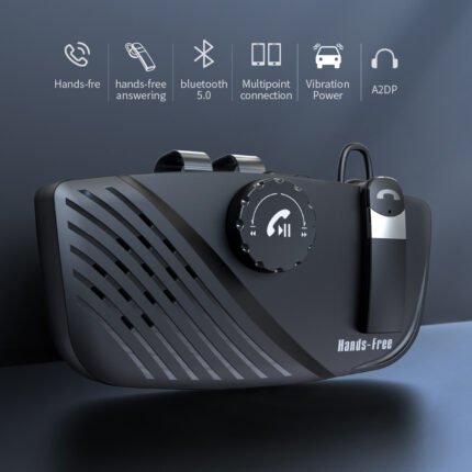 SP16  2-in-1 Bluetooth 5.0 Car Kit with Dual Mode Speaker & Independent Earbud - 20hr Battery, Noise Cancellation, Universal Fit